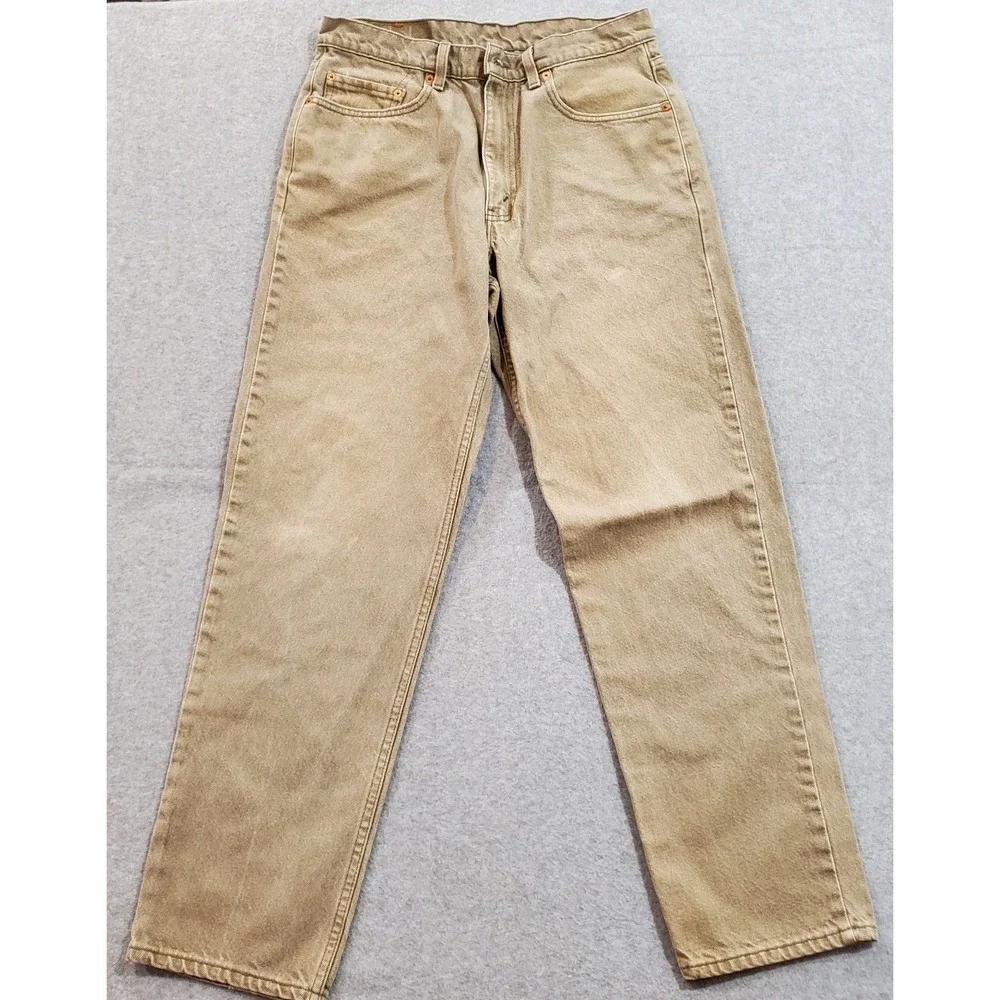 Vintage Levi's Men's 550 Khaki Jeans W33xL33 Straight Leg '98 USA Made